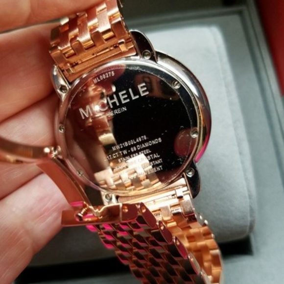 Michele Sereign Diamond Mosaic Watch with Bracelet main image 8